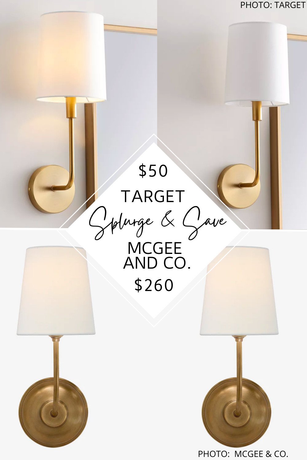 Wall sconce target outlet